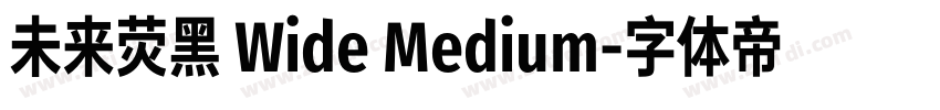 未来荧黑 Wide Medium字体转换